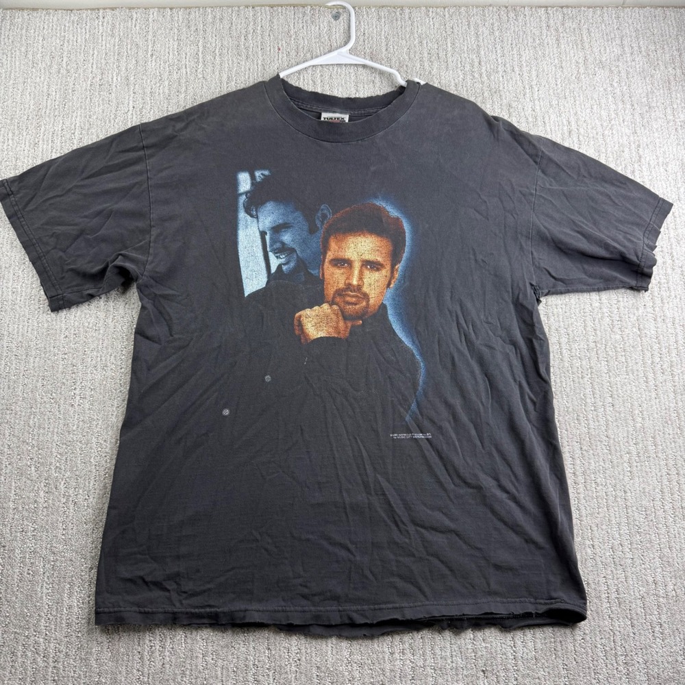 Vintage 1999 Mark Wills Permanently Tour T-Shirt Tultex XL Black Country Music
